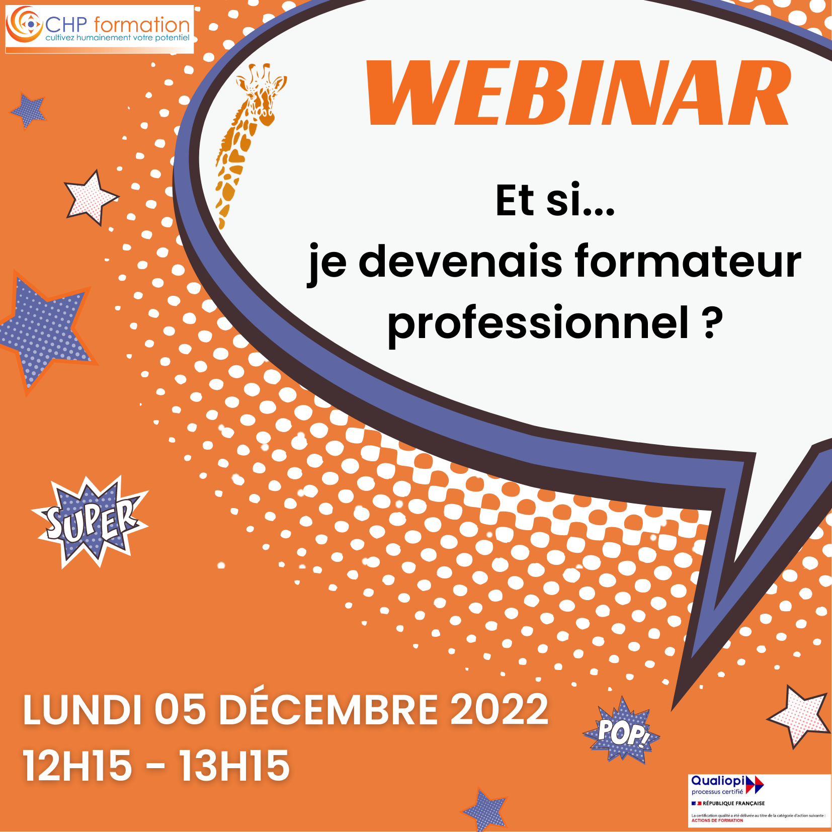Webinar Gratuit : "Et si je devenais formateur professionnel"